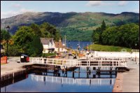Fort Augustus locks on the Caledonian Canal